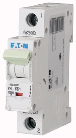 Eaton PXL, S200 MCB Leitungsschutzschalter Typ C, 1-polig 8A 400V, Abschaltvermögen 10 kA xPole DIN-Schienen-Montage