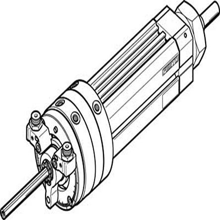 Produktfoto 1 von Festo Pneumatischer Drehantrieb, Drehwinkel 270°, Bohrung Ø 16mm, 8 bar