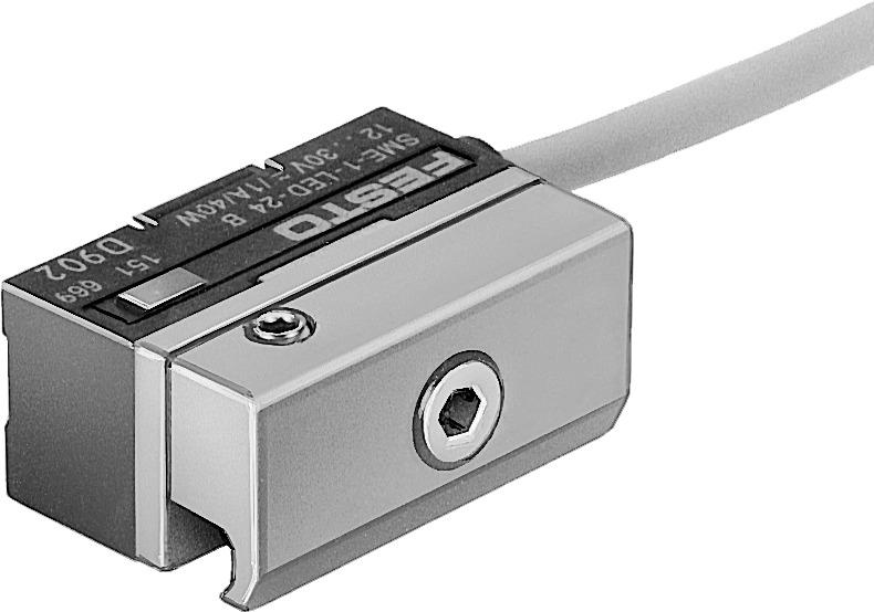 Produktfoto 1 von Festo SMT-8M-A Magneto Widerstandsfähig Näherungssensor Schließer mit LED Anzeige, 24V dc, IP65, IP68, IP69K