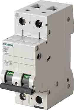 Siemens 5SL6 MCB Leitungsschutzschalter Typ B, Pol 1P+N 40A 230V SENTRON DIN-Schienen-Montage