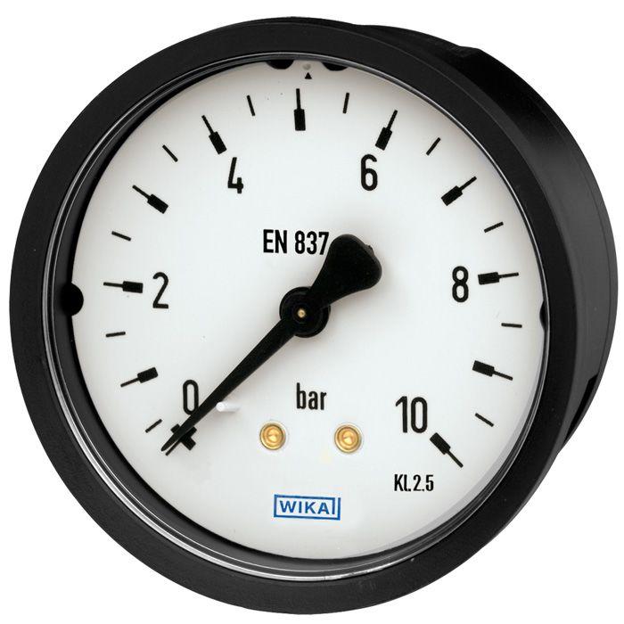 WIKA 111.12 Druckmessgerät Rückseitige Kabeleinführung Analog 0bar → 1.6bar, Ø 40mm G 1/8