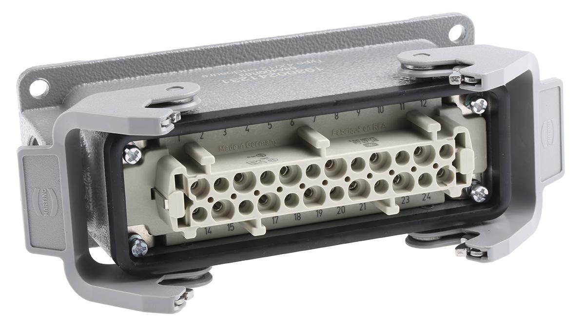 HARTING Han E Schwere Steckverbinder Steckverbindersatz, Buchse 24-polig, 500 V / 16A