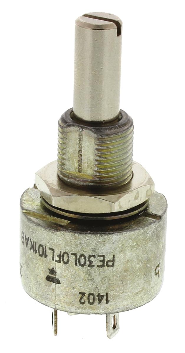 Vishay PE30, Tafelmontage Dreh Potentiometer 100Ω ±10% / 3W, Schaft-Ø 6 mm