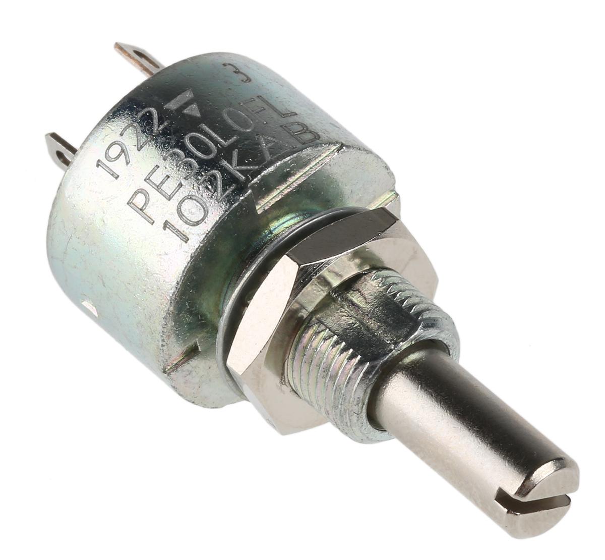 Vishay PE30, Tafelmontage  Dreh Potentiometer 1kΩ ±10% / 3W , Schaft-Ø 6 mm