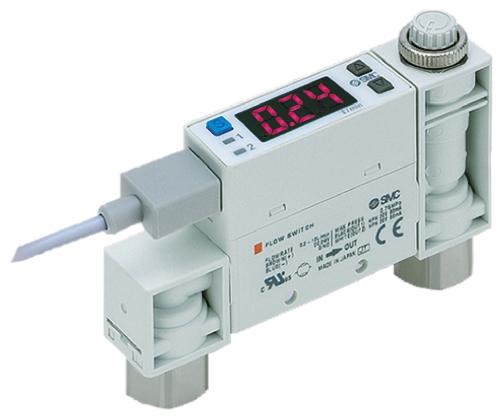 Produktfoto 1 von SMC PFM Trockene Luft, Gas Durchflussschalter 24 VDC 0.5 l/min → 25 l/min Typ Integriertes Display