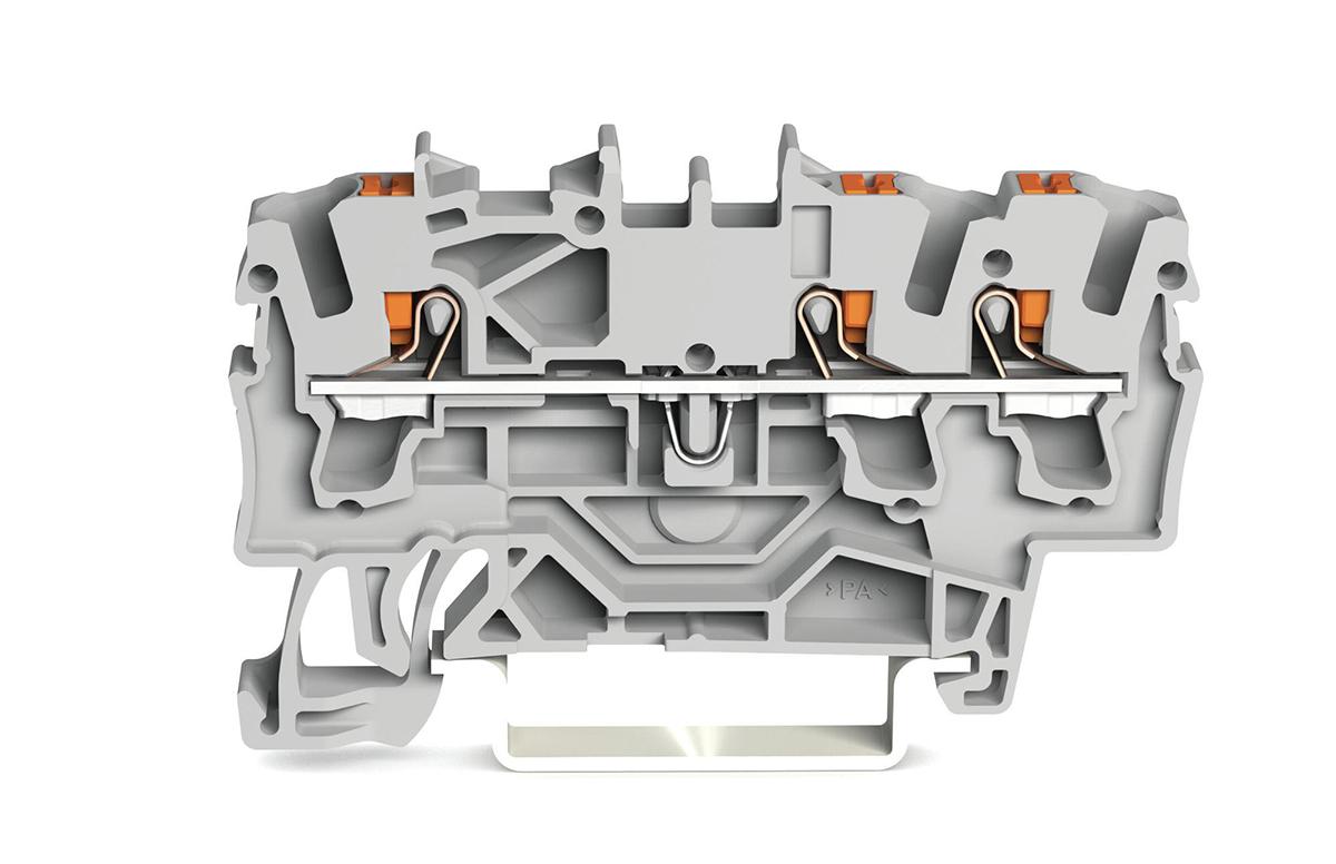 Produktfoto 1 von Wago TOPJOB S, 2202 Reihenklemme Einfach Grau, 2.5mm², 800 V / 24A, Steckanschluss