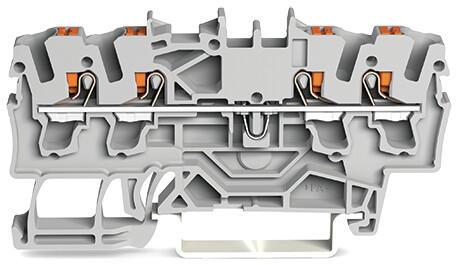 Wago TOPJOB S, 2202 Reihenklemme Einfach Grau, 2.5mm², 800 V / 24A, Steckanschluss