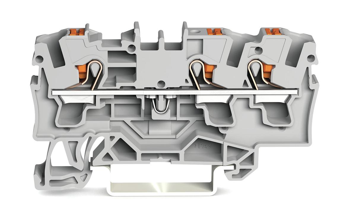 Produktfoto 1 von Wago TOPJOB S, 2204 Reihenklemme Einfach Grau, 4mm², 800 V / 32A, Steckanschluss