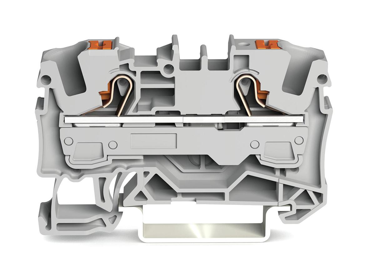 Produktfoto 1 von Wago TOPJOB S, 2206 Reihenklemme Einfach Grau, 6mm², 800 V / 41A, Steckanschluss