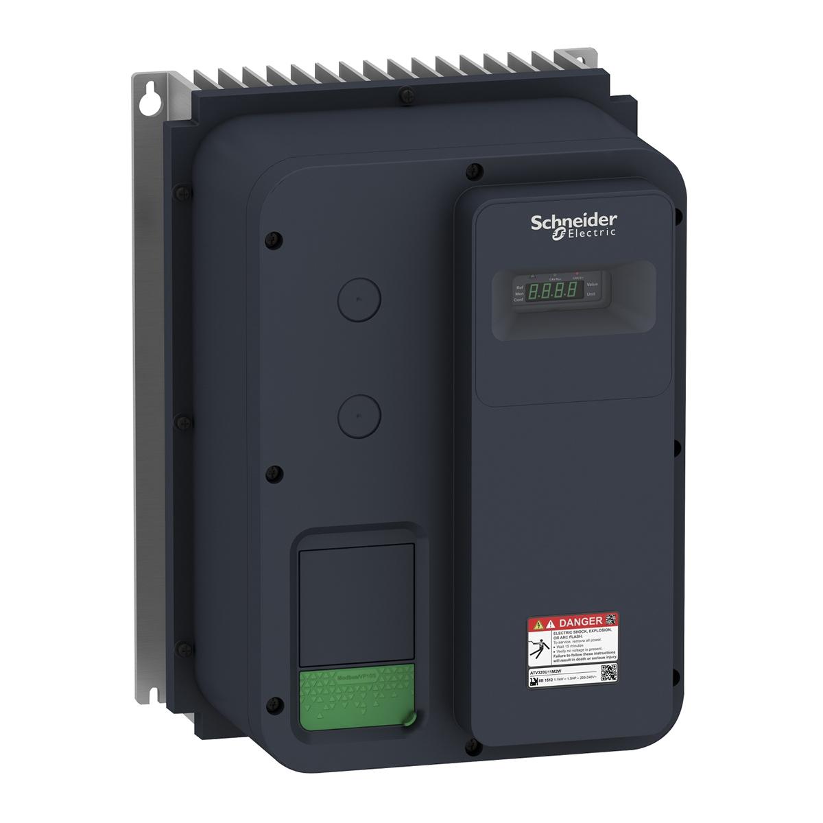 Produktfoto 1 von Schneider Electric ATV320, 1-Phasen Drehzahlgeregelter Antrieb 1,1 kW, 200 → 240 V ac / 13,8 A 0.1 →