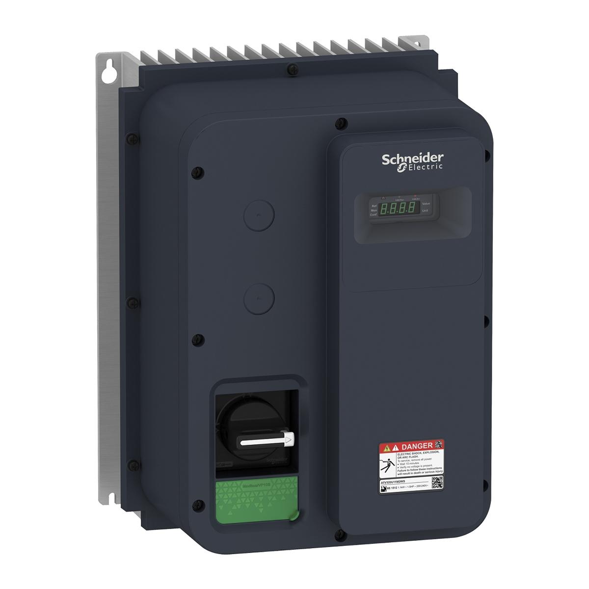 Schneider Electric ATV320, 1-Phasen Drehzahlgeregelter Antrieb 1,1 kW, 200 → 240 V ac / 13,8 A 0.1 →