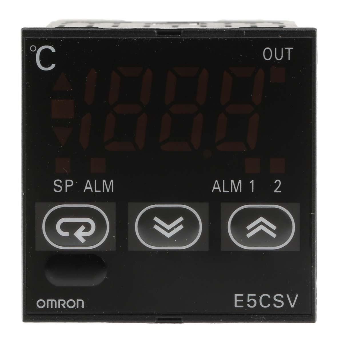 Produktfoto 1 von Omron E5CSV PID Temperaturregler, 2 x Relais Ausgang/ Platin-Widerstandsthermometer, Thermoelement Eingang, 24 Vac/dc,