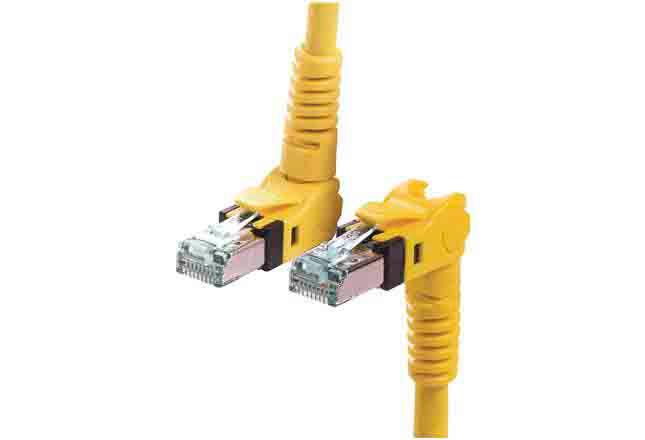 Produktfoto 1 von HARTING VARIOBOOT Ethernetkabel Cat.6a, 0.5m, Gelb Patchkabel, A RJ45 S/FTP Stecker, B RJ45, PUR