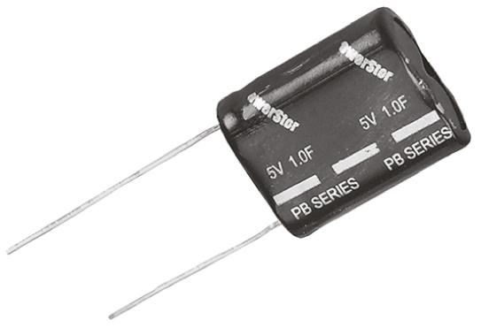 Produktfoto 1 von Eaton Eaton Bussman SuperCap Superkondensator, radial 0.1F -20 → +80% / 5V dc, -25°C+70°C, 11.3 x 6 x 13mm