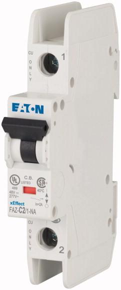 Produktfoto 1 von Eaton Eaton Moeller MCB Leitungsschutzschalter Typ C, 1-polig 2A 240 → 415V, Abschaltvermögen 10 kA xEffect