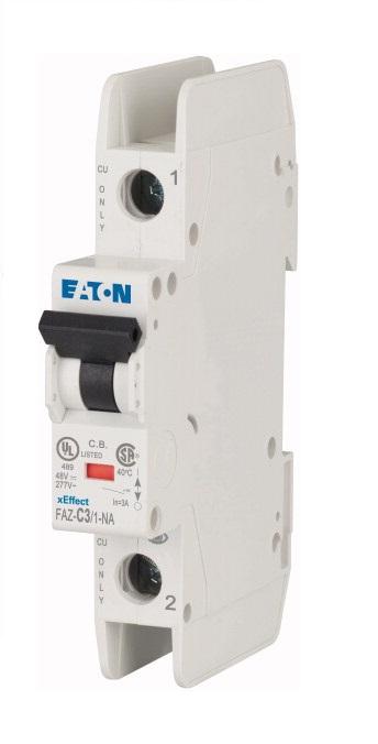 Produktfoto 1 von Eaton Eaton Moeller MCB Leitungsschutzschalter Typ C, 1-polig 3A 240 → 415V, Abschaltvermögen 10 kA xEffect