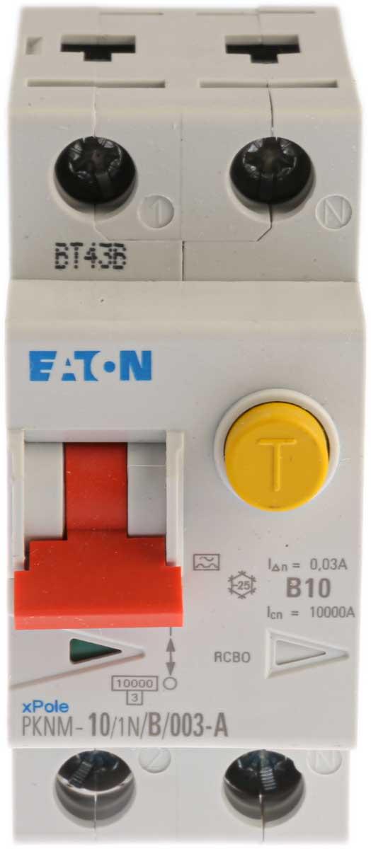 Produktfoto 1 von Eaton Eaton Moeller RCD/FI, 2-polig, 10A, 30mA Typ B PKNM 230V ac