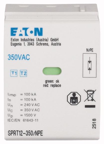 Produktfoto 1 von Eaton, 195238 SPRT12-350/NPE, Überspannungsableiter, Sockelelement 100kA SPRT12