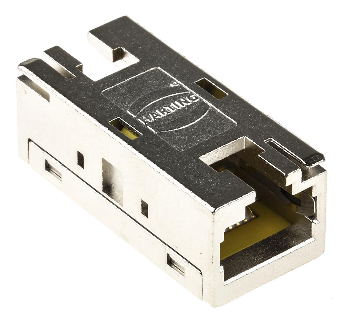 HARTING RJ-Kupplung, RJ45 Buchse/RJ45 Buchse, Cat.6, Geschirmt, L 13.25mm, Typ Koppler