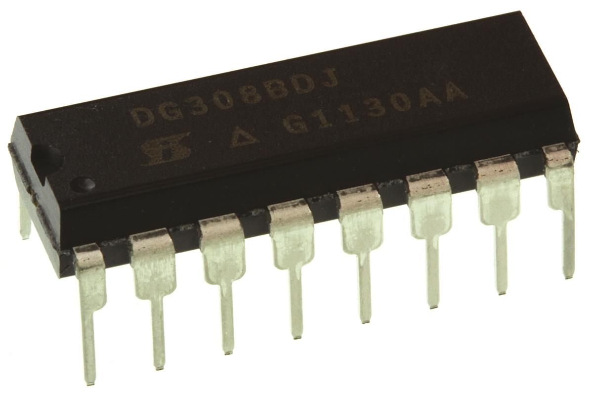 Produktfoto 1 von Vishay Analoger Schalter, 16-Pin, PDIP, 12 V, 15 V, 18 V, 24 V, 28 V, 5 V, 9 V,- einzeln, ±12V- bipolar