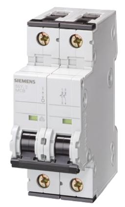 Siemens 5SY4 MCB Leitungsschutzschalter Typ D, Pol 1P+N 4A 230V, Abschaltvermögen 10 kA Sentron DIN-Schienen-Montage