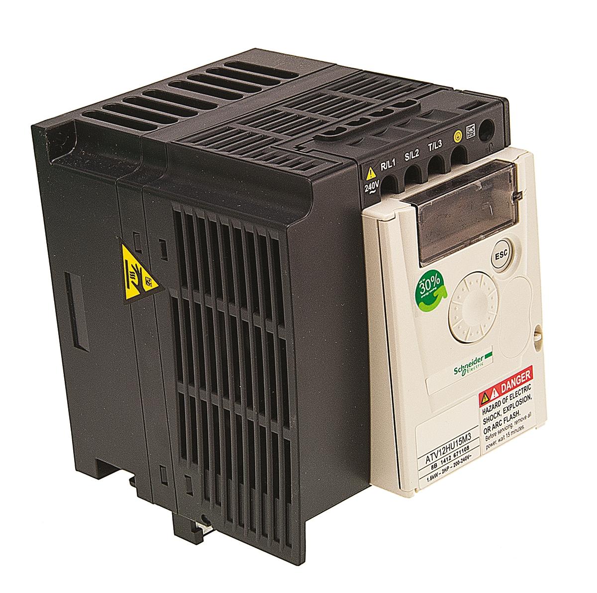 Produktfoto 1 von Schneider Electric ATV 12, 3-Phasen Frequenzumrichter 1,5 kW, 230 V ac / 9,3 A 400Hz für Wechselstrommotoren