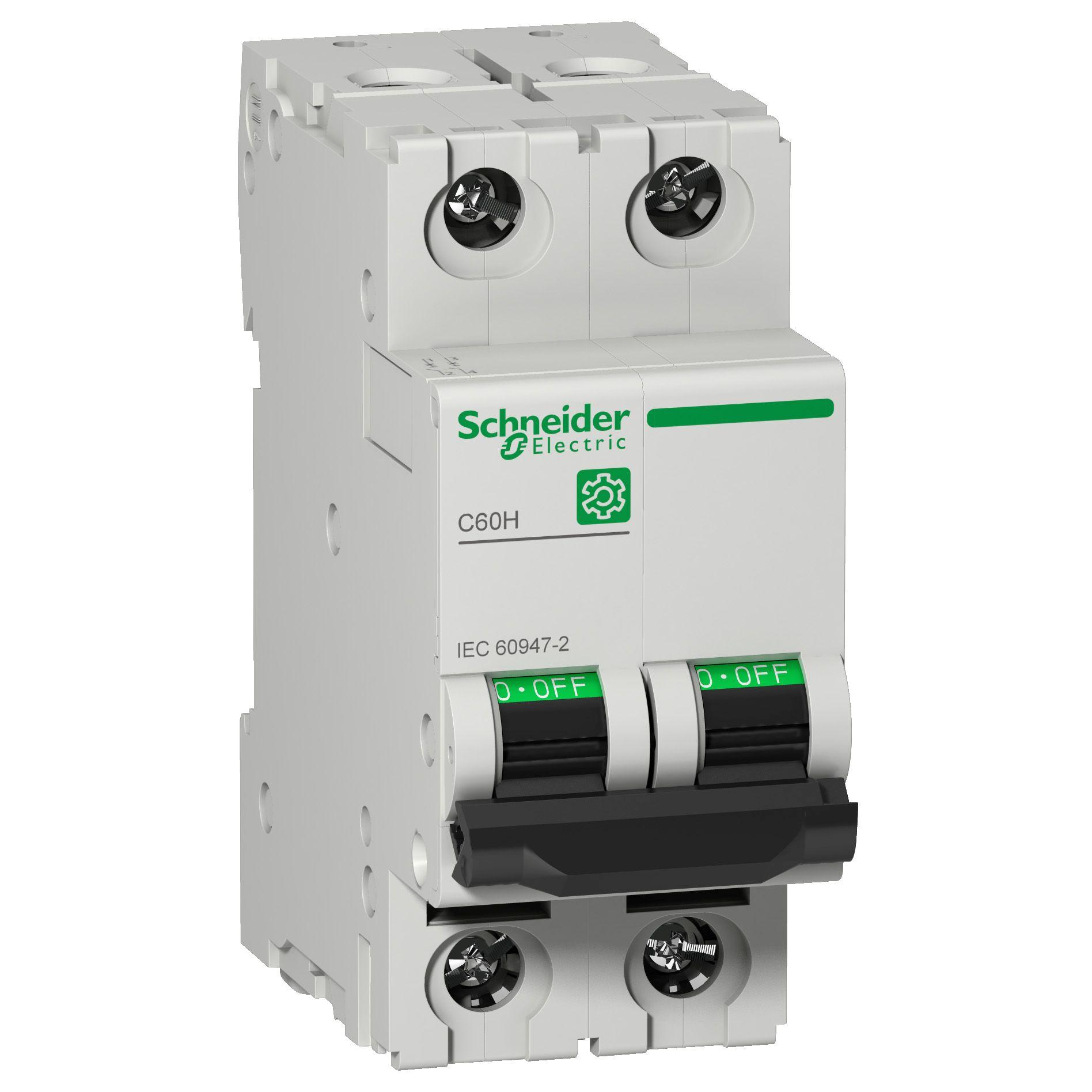 Produktfoto 1 von Schneider Electric C60H MCB Leitungsschutzschalter Typ C, 2-polig 6A, Abschaltvermögen 10 kA Multi 9