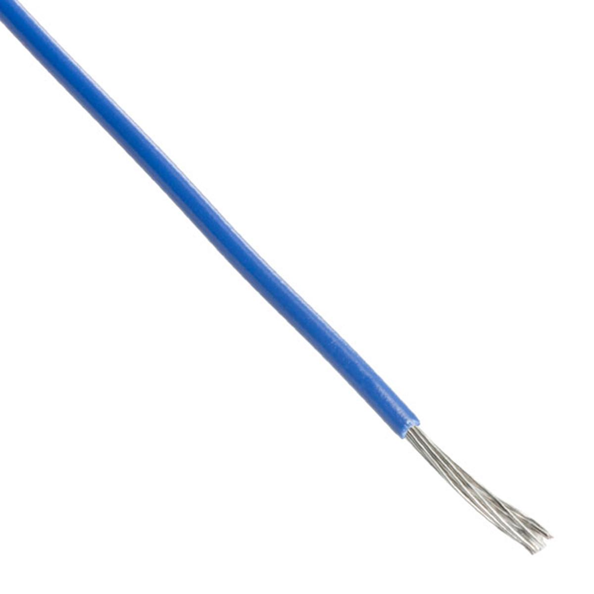 Produktfoto 1 von Alpha Wire Einzeladerleitung 0,33 mm², 22 AWG 30m Blau PVC isoliert Ø 1.27mm 7/0,25 mm Litzen UL1429