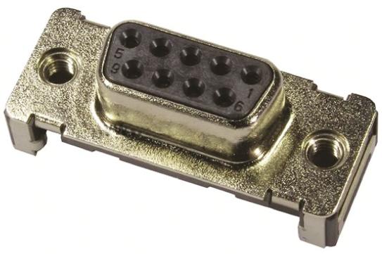 HARTING D-Sub Sub-D Steckverbinder Buchse , 9-polig / Raster 2.74mm, SMD  Lötanschluss