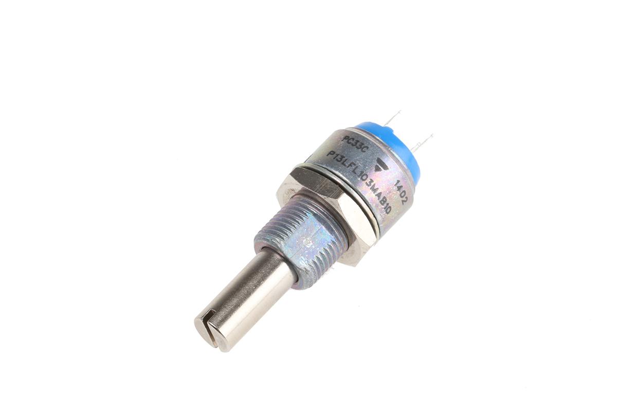 Vishay P13, Tafelmontage  Dreh Potentiometer 10kΩ ±20% / 1.5W , Schaft-Ø 6 mm