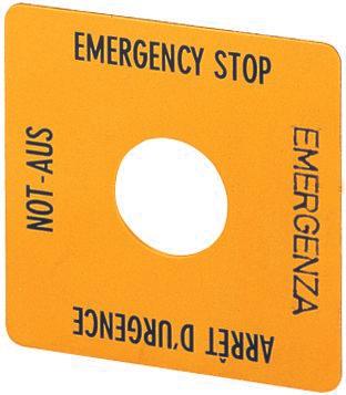 Produktfoto 1 von Eaton Eaton Moeller Etikett für Drucktasten Arrêt d'urgence - Emergency Stop - Emergenza - Not-Aus