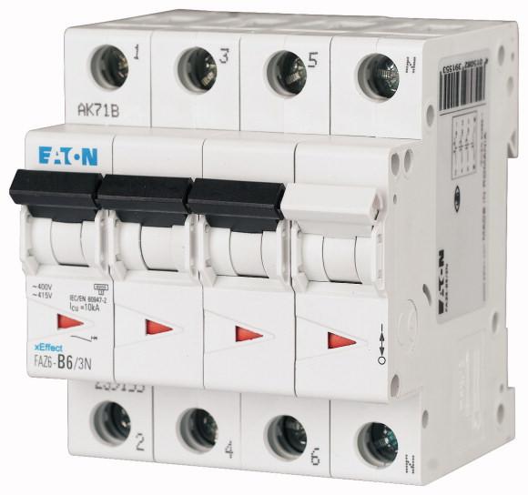 Produktfoto 1 von Eaton Eaton Moeller MCB Leitungsschutzschalter Typ C, Pol 3P+N 16A 415V, Abschaltvermögen 10 kA xEffect