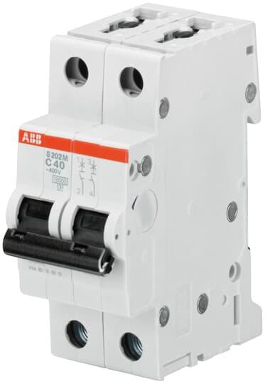 Produktfoto 1 von ABB S200M Leitungsschutzschalter Typ D, 2-polig 25A System Pro M Compact DIN-Schienen-Montage