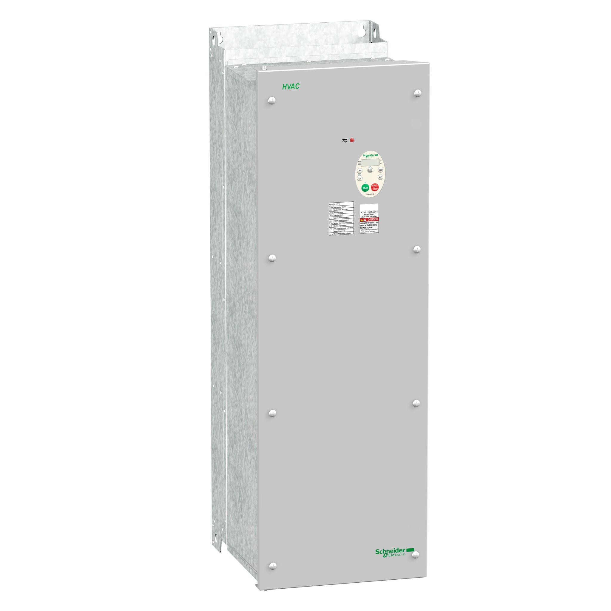 Produktfoto 1 von Schneider Electric Altivar 212, 3-Phasen Drehzahlgeregelter Antrieb 45 kW, 480 V / 65,9 A, 83,8 A 0.5 → 200Hz