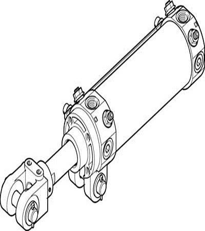 Festo DW 549565 Pneumatikzylinder doppeltwirkend, Bohrung Ø 63mm / Hub 100mm