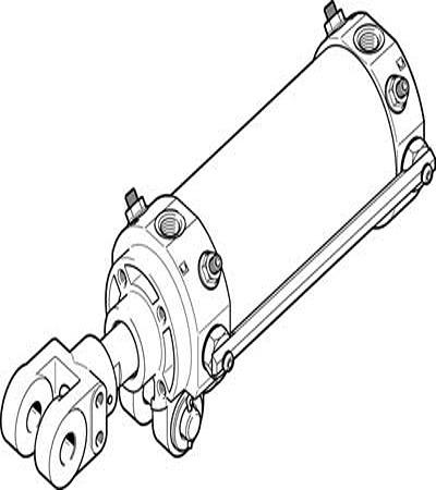 Festo DW 549570 Pneumatikzylinder doppeltwirkend, Bohrung Ø 63mm / Hub 100mm