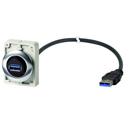 Produktfoto 1 von Eaton Schnittstellenadapter, US-Stecker Typ A, 70mm USB 3.0