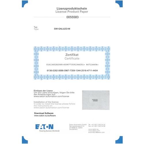 Eaton Software für Schaltgeräte XV/XP GALILEO, 230 x 162 x 2 mm