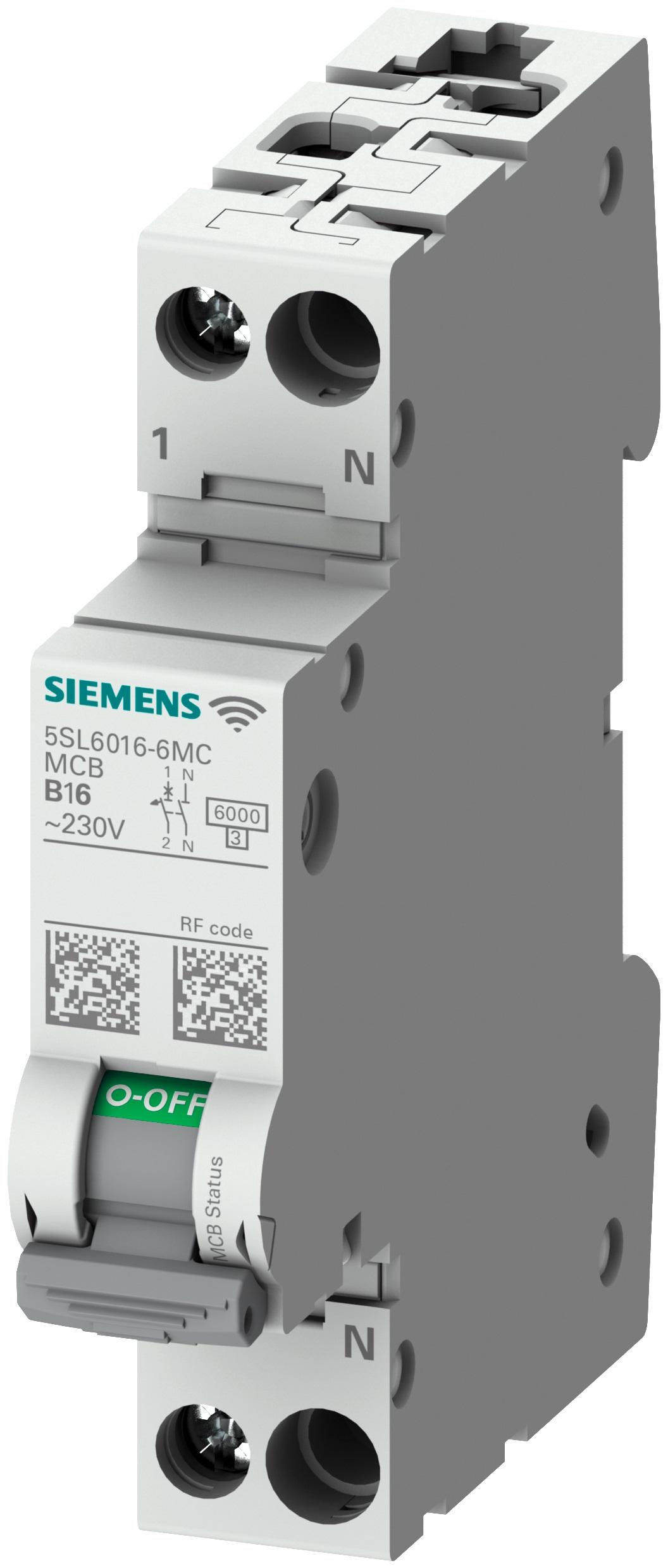 Produktfoto 1 von Siemens Leitungsschutzschalter Typ C, Pol 1P+N 13A 230V SENTRON DIN-Schienen-Montage