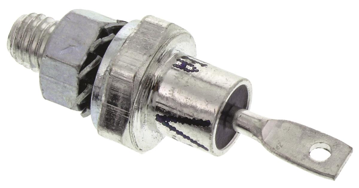 Produktfoto 1 von Vishay Schraub Diode Kathoden-Bolzen, 1200V / 16A, 2-Pin DO-4