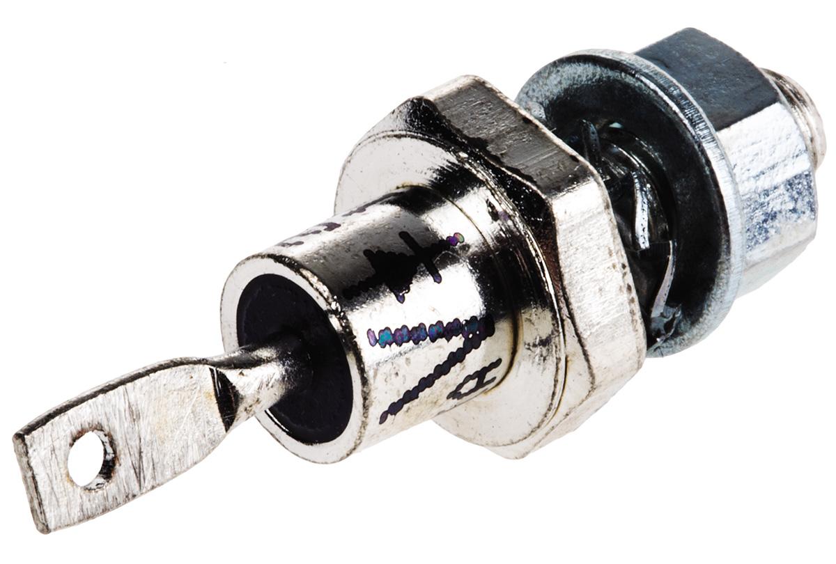 Produktfoto 1 von Vishay Schraub Diode Kathoden-Bolzen, 1200V / 25A, 2-Pin DO-4