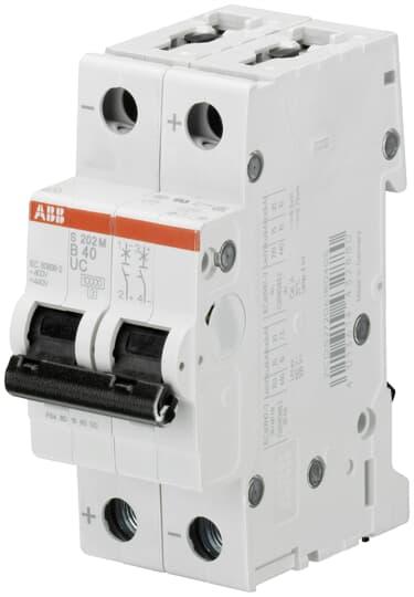 Produktfoto 1 von ABB S200MUC Leitungsschutzschalter Typ C, 2-polig 2A System Pro M Compact DIN-Schienen-Montage