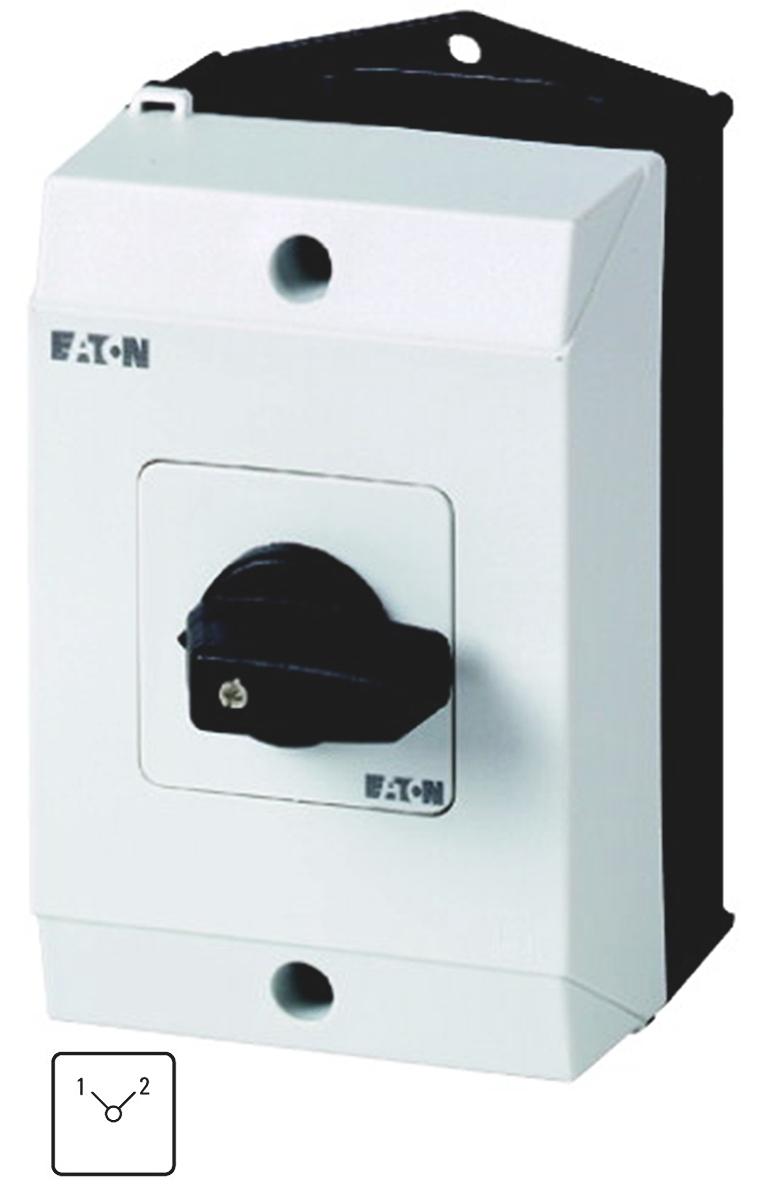 Produktfoto 1 von Eaton Eaton Moeller Trennschalter 2P-polig Schwarz IP 65 7,5kW 240 V dc, 690V ac 1-phasig 2 Schließer/2 Öffner