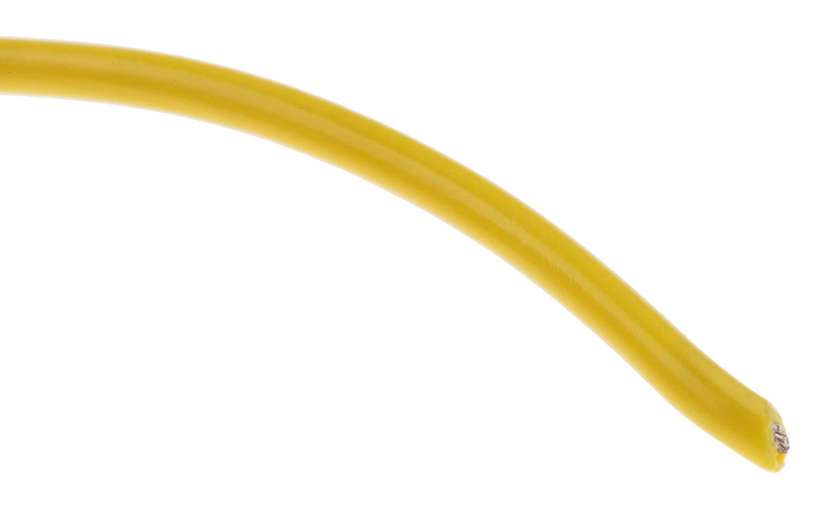 Alpha Wire Einzeladerleitung 0,52 mm², 20 AWG 30m Gelb PVC isoliert Ø 1.75mm 10/0,25 mm Litzen UL1007