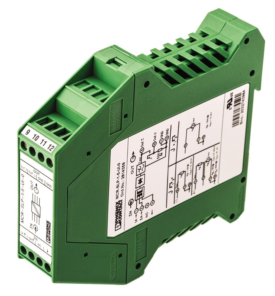 Phoenix Contact MCR-SLP Strommessumformer, Stromwandler, Strom 5A EIN / Strom 0 → 20mA AUS Chassismontage