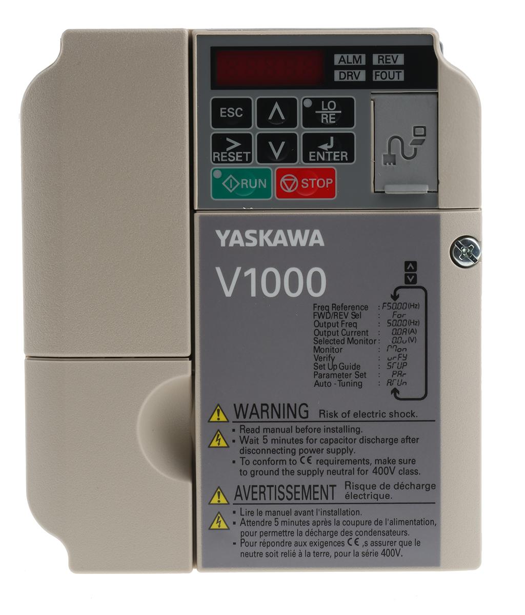 Produktfoto 1 von Omron V1000, 3-Phasen Frequenzumrichter 1,5 kW, 400 V ac / 5,4 A 0.1 → 400Hz für Wechselstrommotoren