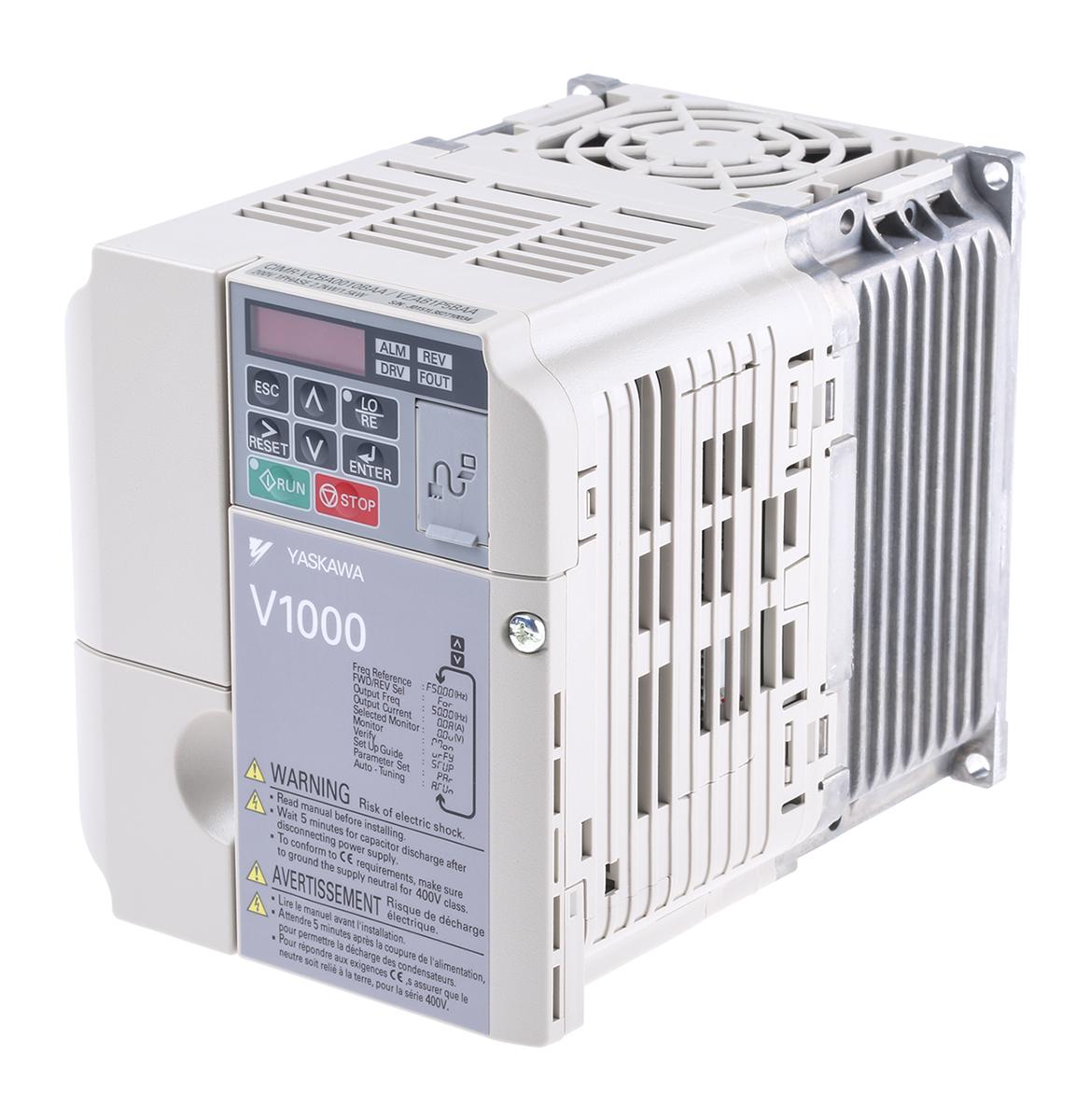 Omron V1000, 1-Phasen Frequenzumrichter 2,2 kW, 230 V ac / 9,6 A 0.1 → 400Hz für Wechselstrommotoren