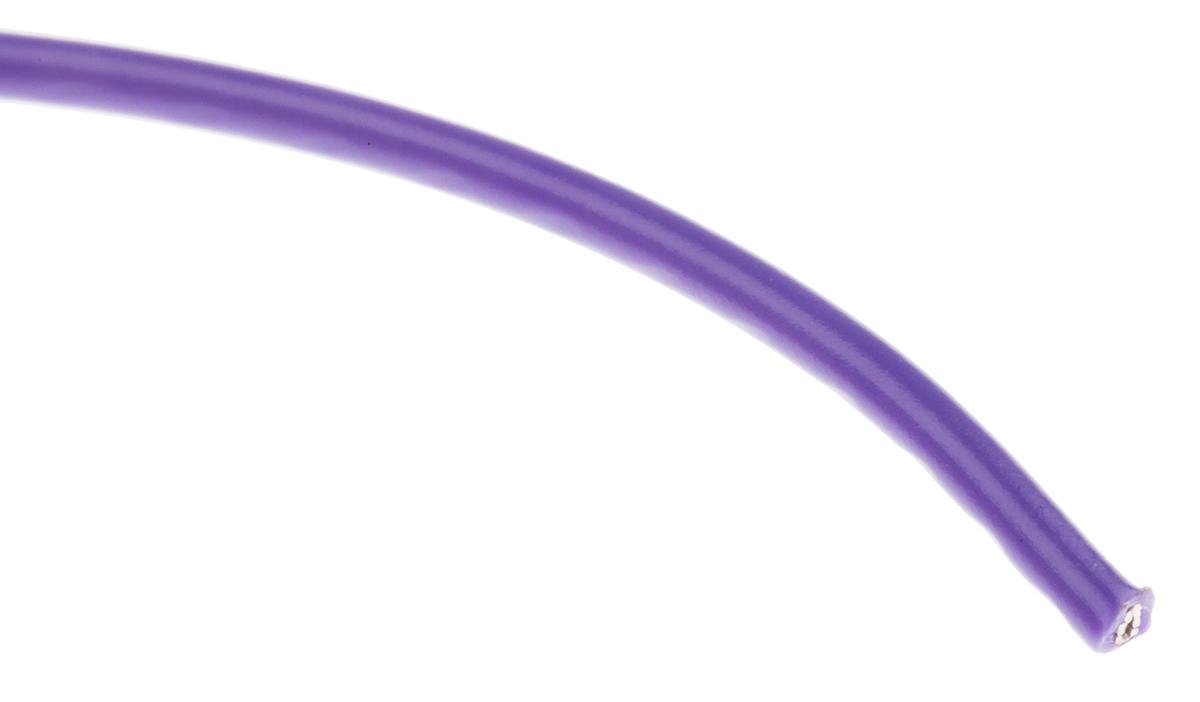 Produktfoto 1 von Alpha Wire Einzeladerleitung 0,52 mm², 20 AWG 30m Violett PVC isoliert Ø 1.75mm 10/0,25 mm Litzen UL1007