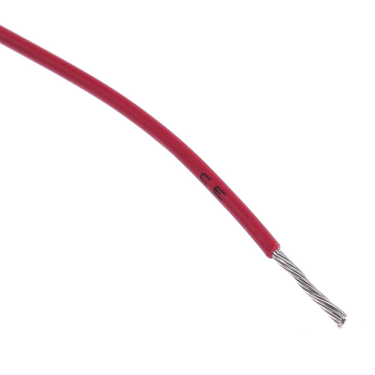 Produktfoto 1 von Alpha Wire Einzeladerleitung 0,52 mm², 20 AWG 30m Rot MPPE isoliert Ø 1.4mm 10/0,25 mm Litzen UL11028