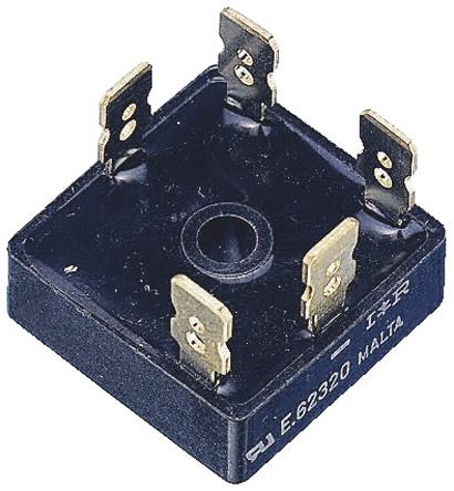 Produktfoto 1 von Vishay Brückengleichrichter, 3-phasig 25A 200V SMD 1.26V D 63 5-Pin 100μA